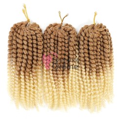 Codite de par Afro Marley de 20 cm MLY001 Ombre Crochet Braids Saten Deschis-Blond Deschis 